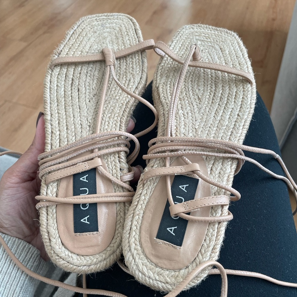 AQUA flat sandals size 6B